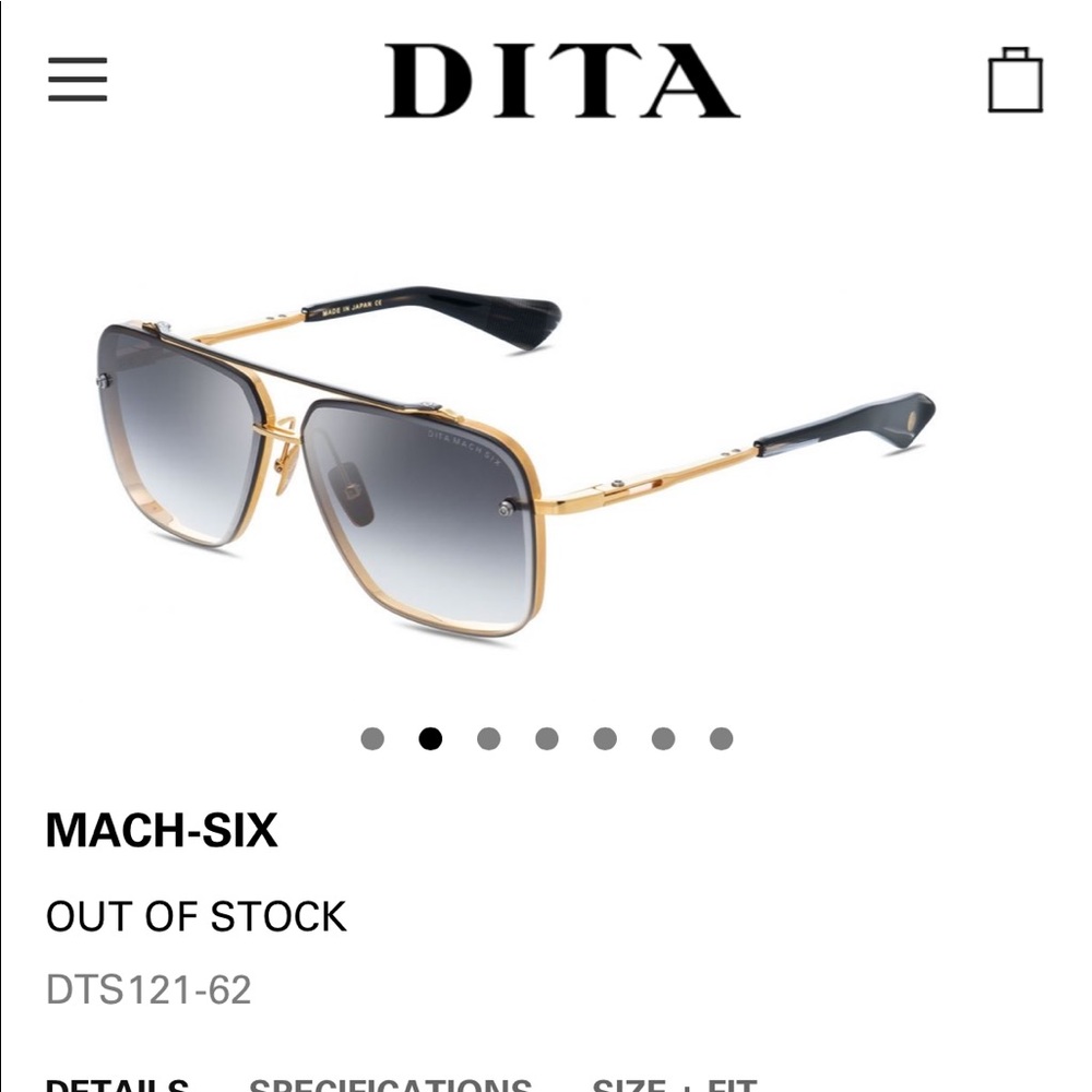 DITA MACH SIX Sunglasses Gold / Gradient